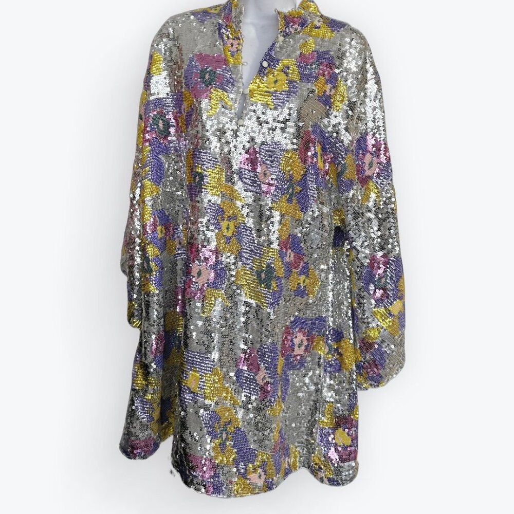 La Vie Multi Sequin Mini Caftan